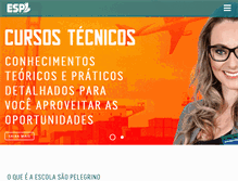 Tablet Screenshot of escolasaopelegrino.esp.br